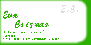 eva csizmas business card