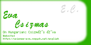 eva csizmas business card